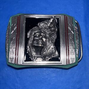 Vintage 1990 Bergamot “The Guardian “ Brass Belt Buckle Johnny Lee Gibson